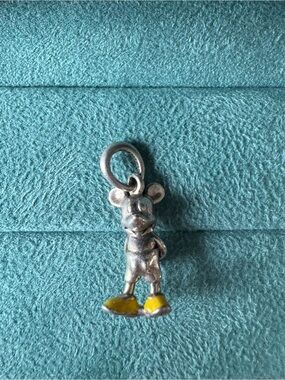 Pandora Silver Mickey Mouse Charm with Yellow Shoes